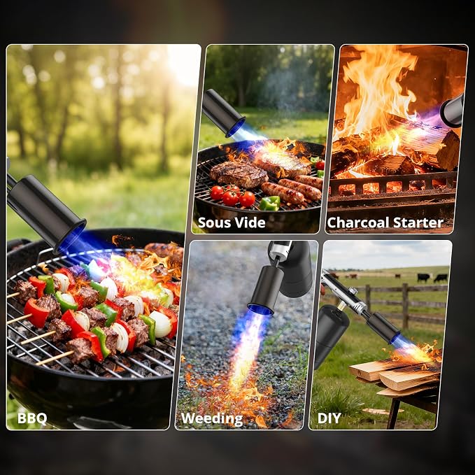 Powerful Propane Torch Gun, Sous Vide, Adjustable Kitchen Cooking Torch - Image 7