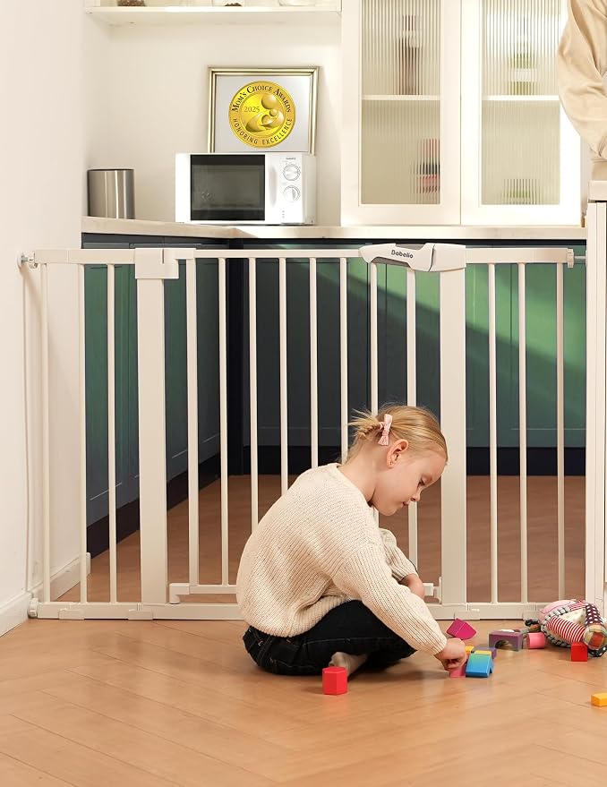 Babelio Metal Baby Gate, 29-43" Auto Close Easy Install Pet Gate PressGuard P7 by BABELIO