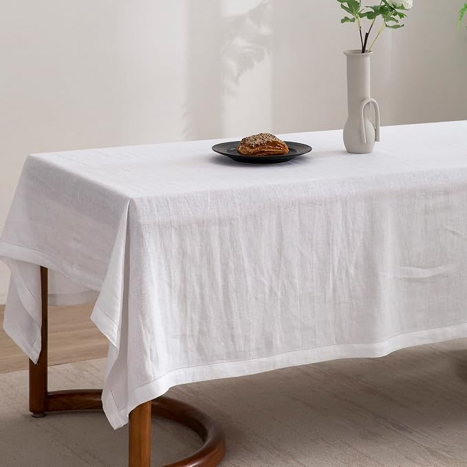 EVERLY 100% Pure Linen Rectangle Tablecloths 60x144Inches - Image 5