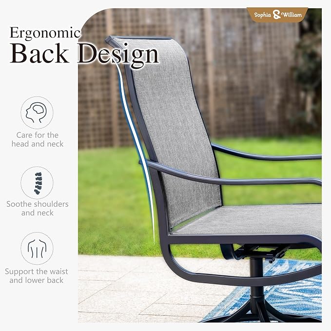 Sophia & William Outdoor Dining Set Patio Dining Set - Image 4