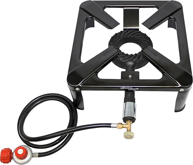 Flame King Heavy Duty 120, 000 BTU, 0-20 PSI, Turkey Fryer Single Propane - Image 9