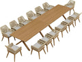 PURPLE LEAF Outdoor Dining Set All-Weather PE Rattan Outdoor Patio Furniture Set by PURPLELEAF