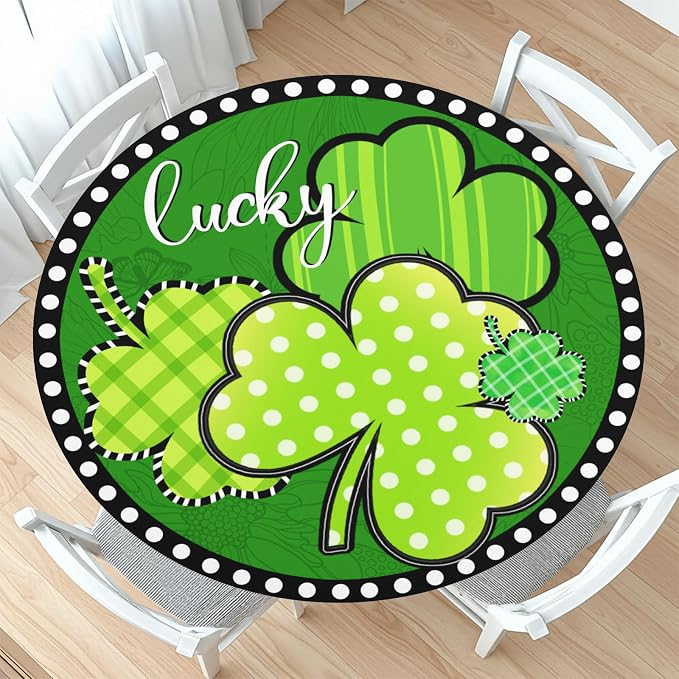 St Patricks Day Round Fitted Tablecloth by Unknown