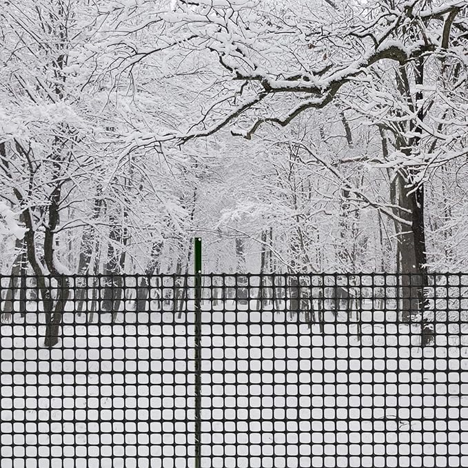 Plastic Fence Animal Barrier, 3.3x33ft Outdoor Safety Snow Plastic Fencing Roll - Image 5