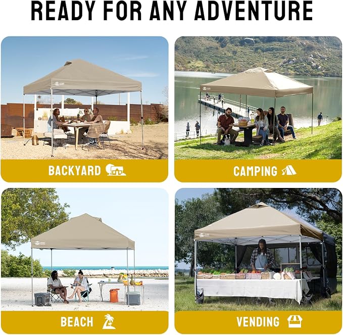 CROWN SHADES 12x12 Pop Up Canopy Outside Canopy, Patented One Push Tent Canopy - Image 4
