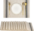 Placemats Set of 12，Non-Slip PVC Weave Table Mats Easy to Clean，Heat Resistant by flohar