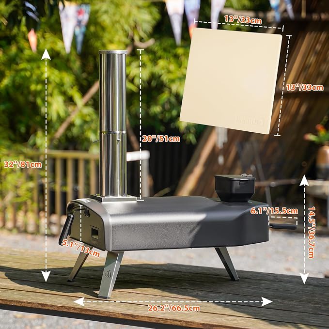 Mimiuo Outdoor Pizza Oven 12" Pellet Pizza Oven - Image 3