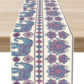 Boho Elephant Table Runner, Rustic African Tribe Animal Damask Diwali India by Unknown