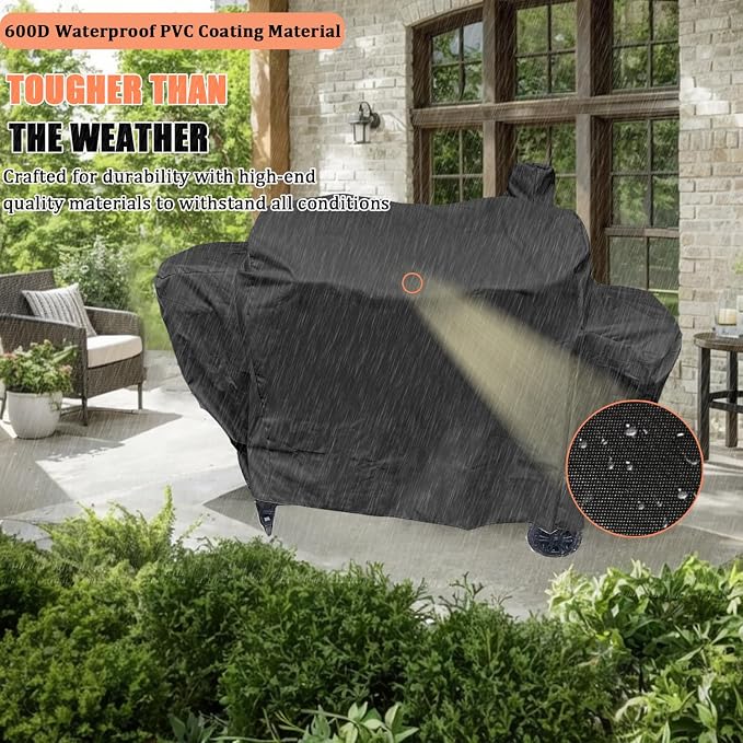 Grill Cover for Pit Boss Platinum Laredo 1000 Wood Pellet Smoker Grill - Image 4