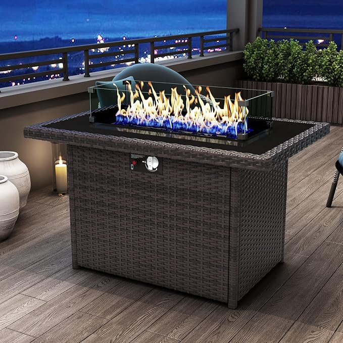 44 Inch Propane Gas Fire Pits Table by KHOLH