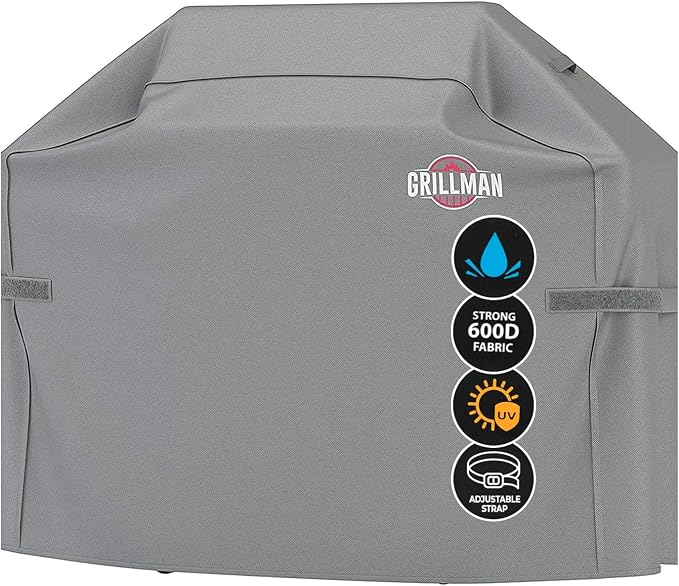 Grill Cover by Grillman, 60 Inch, BBQ Outdoor Grill Covers, Charcoal & Gas by Grillman