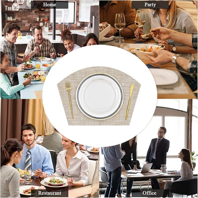 SHACOS Large Size Wedge Shape Placemats - Image 9