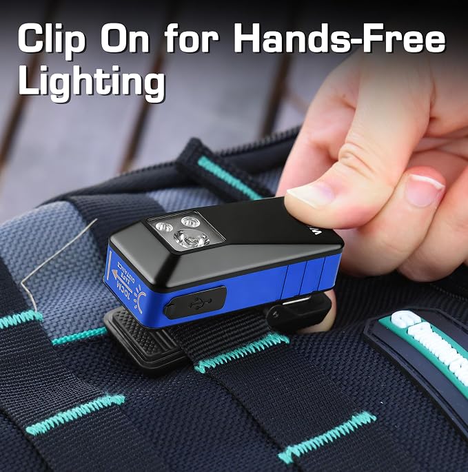 WORKPRO EDC Flashlight Clip-on Light, 500 Lumens Rechargeable Flashlight - Image 2