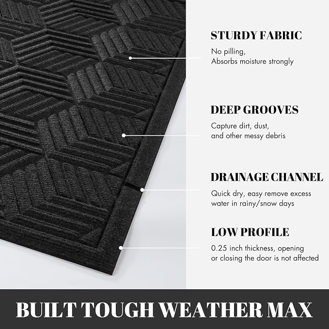 Yimobra Extra Large Door Mat 60x32, All-Season Waterproof Outdoor Mats - Image 4