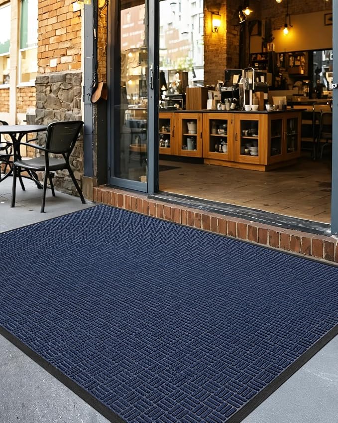 DEXI Front Door Mat Outside Entrance, 4x6 ft Large Rubber Entry Doormat Heavy - Image 8