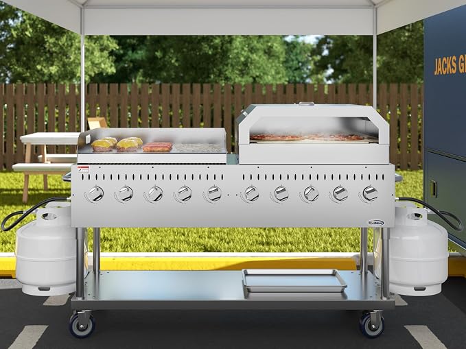72 in. Full Stainless Steel Commercial Outdoor Propane Gas Grill - Image 4
