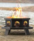 26 inch Fire Pit, Firepits for Outside Wood Burning Fire Pits by SUNOUTLY