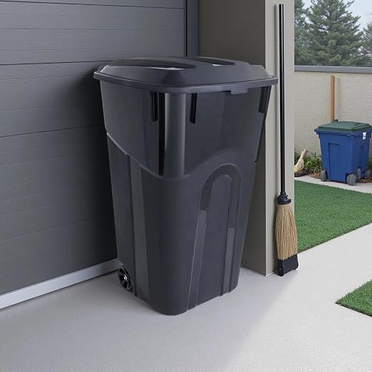32 Gallon Heavy Duty Wheeled Plastic Garbage Can - Image 6