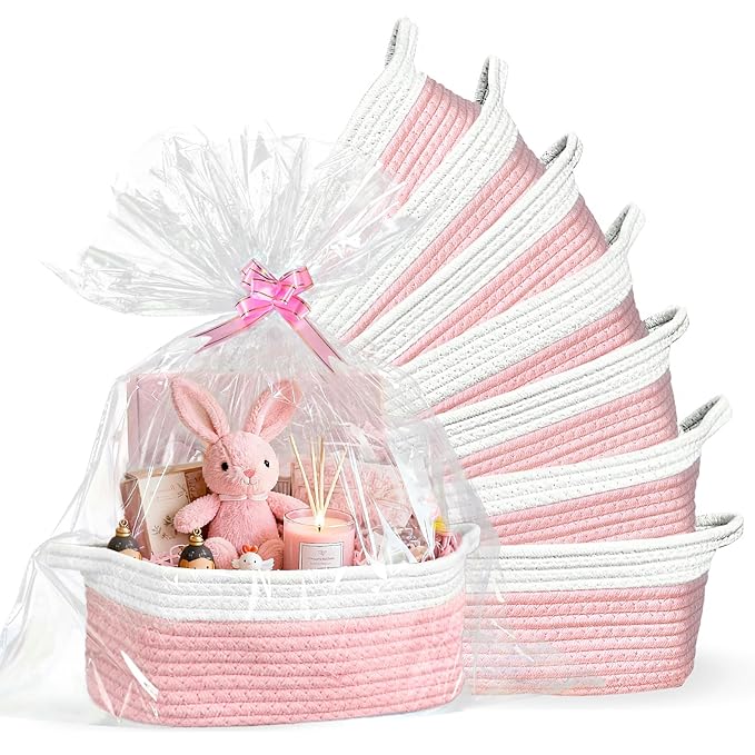 Succwoah 8 Pack Small Woven Baskets by Succwoah