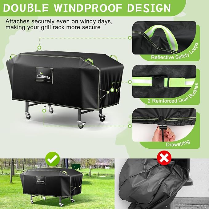 UIRWAY Griddle Cover for Blackstone 36" Griddle, Waterproof & Windproof Grill - Image 4