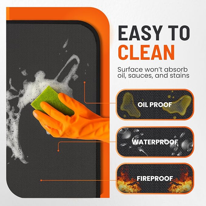 Under Grill Mats for Outdoor Grill Double-Sided Fireproof Mat for Under Fire - Image 5