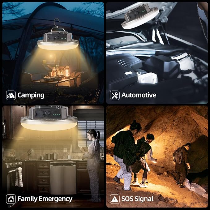 Transparent Portable Rechargeable LED Camping Lights, Waterproof Outdoor Light - Image 6