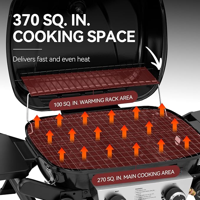Royal Gourmet GT2005 2 Burner Portable Propane Gas Grill - Image 7