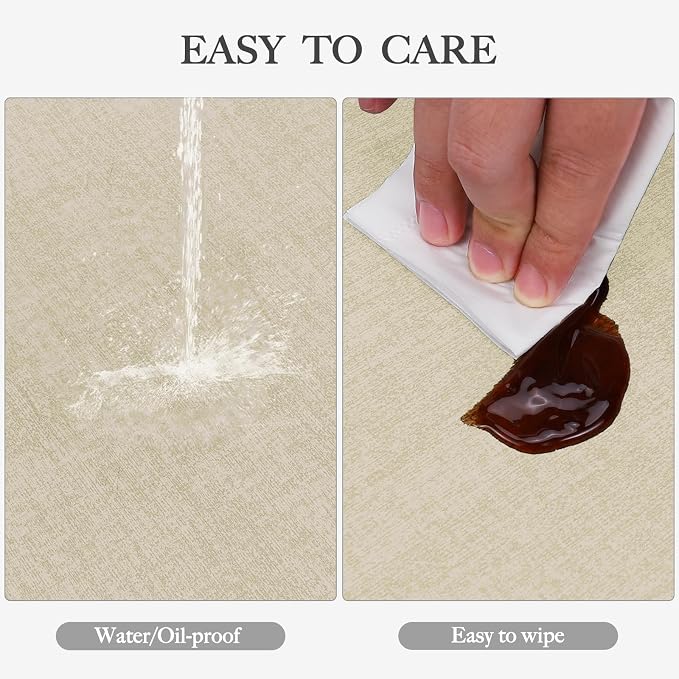 Faux Leather Heat Resistant Placemats Set of 6 – Waterproof Oilproof Wipeable - Image 3