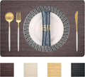 PIGCHCY Waterproof PVC Place Mats Set of 6, Non-Slip Faux Leather Placemats by PIGCHCY
