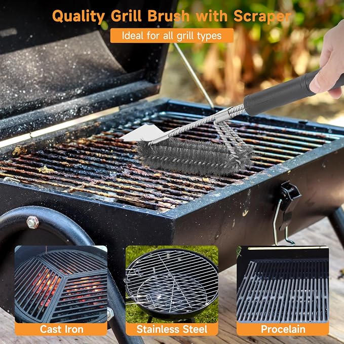 SHINESTAR Grill Brush, 18-Inch Grill Cleaning Brush - Image 4
