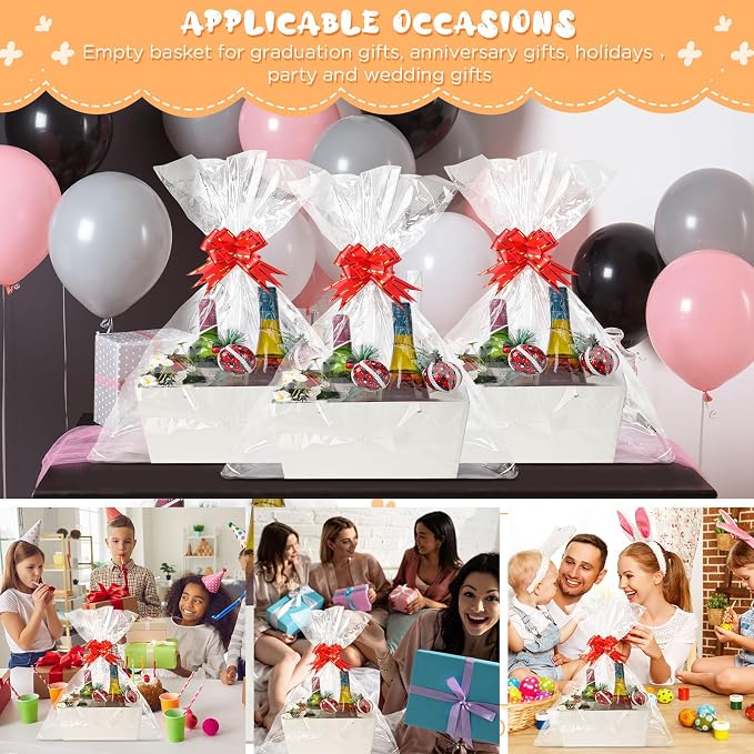 Tuanse 30 Pcs Basket for Gift Empty DIY Bulk Gift Basket Kit - Image 7