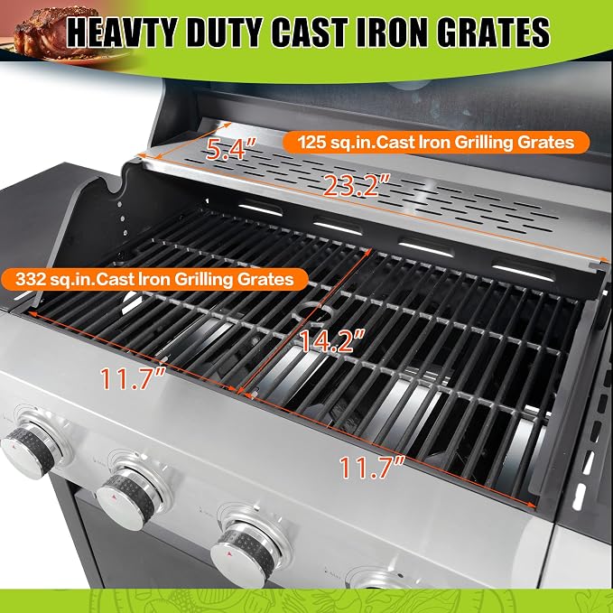 Zateety 4 Burner Propane Grill - Image 4