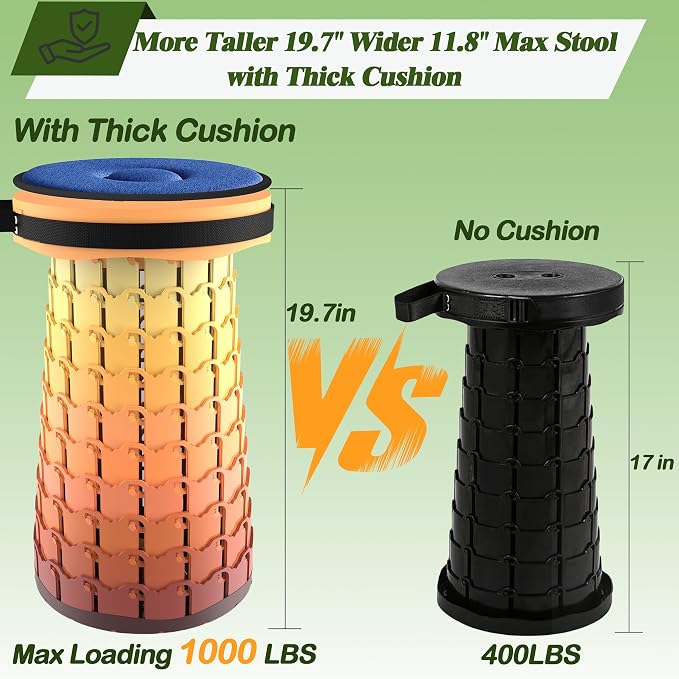 ALEVMOOM Upgraded XXL Collapsilbe Stool - Image 6