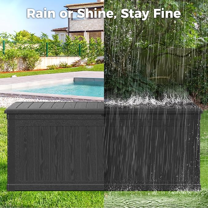 Lyromix 230 Gallon Outdoor Storage Box, UV-Resistant Waterproof Deck Box Outdoor - Image 5