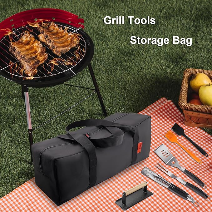 24" Grill Tool Organizer, BBQ Tool Storage Bag - Image 7