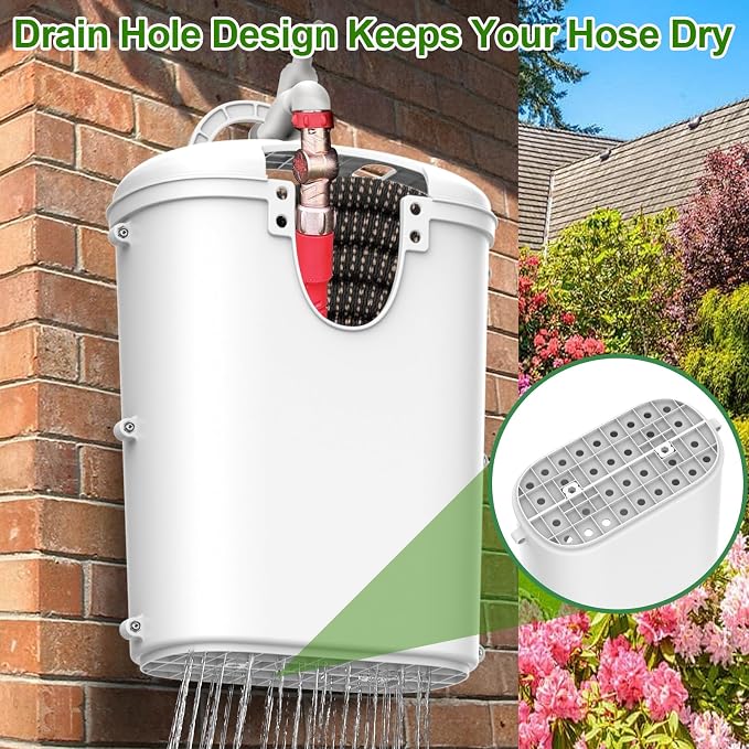 Riokko Garden Hose Holder Bucket, Hose Storage, Water Hose Storage - Image 6