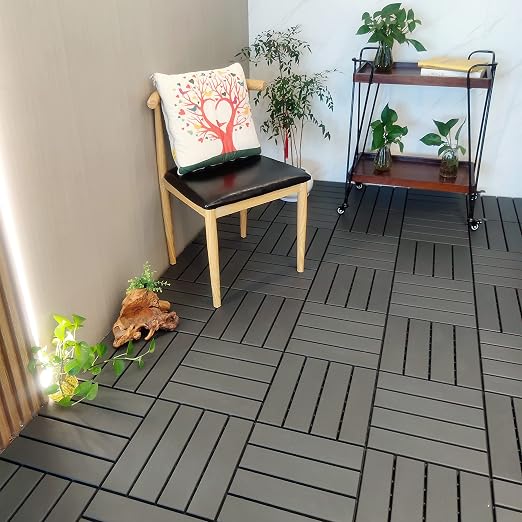 9 sq. ft Plastic Interlocking Deck Tiles, 9 Pack Patio Deck Tiles, Patio Floor - Image 5