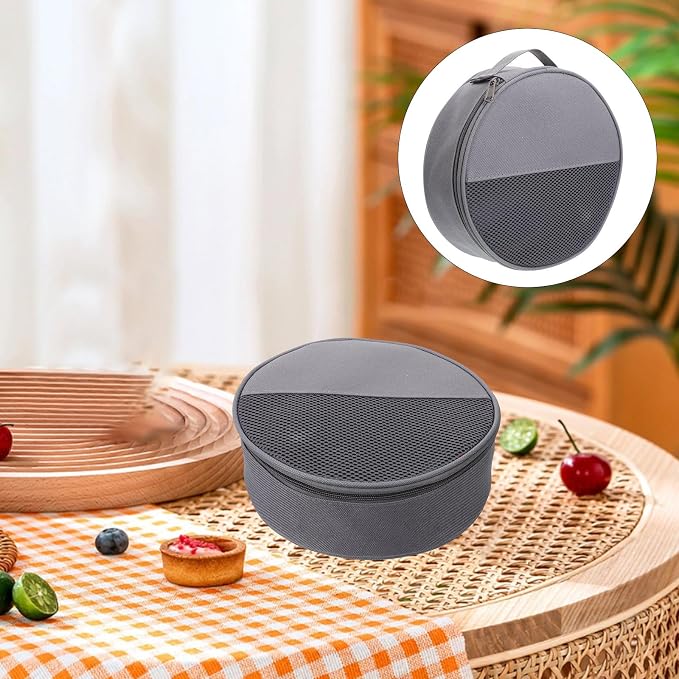 Outdoor Tableware Bag Round Mesh Camping Storage Organizer - Image 9