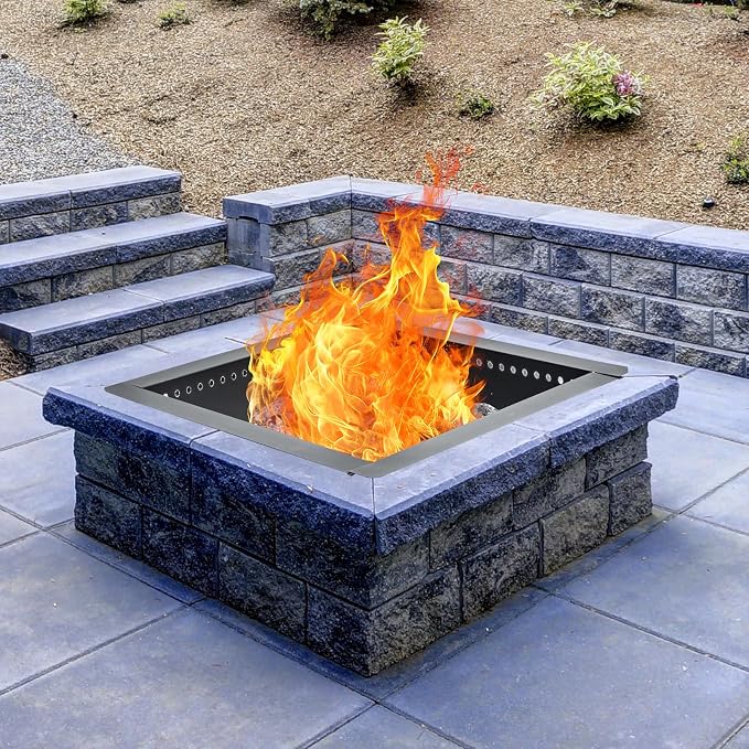 36 inch Square Fire Pit Ring, Heavy Duty Firepit Ring, DIY Campfire Insert - Image 2