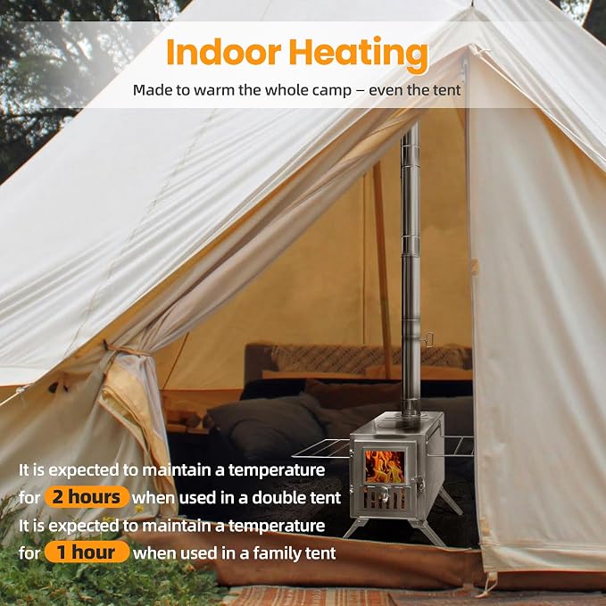 Wood Burning Stove, Portable Camping Stove - Image 6