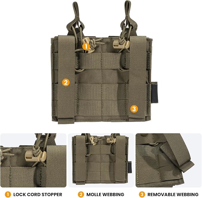 EXCELLENT ELITE SPANKER Tactical Open-Top Single/Double/Triple Molle Mag Pouch - Image 4