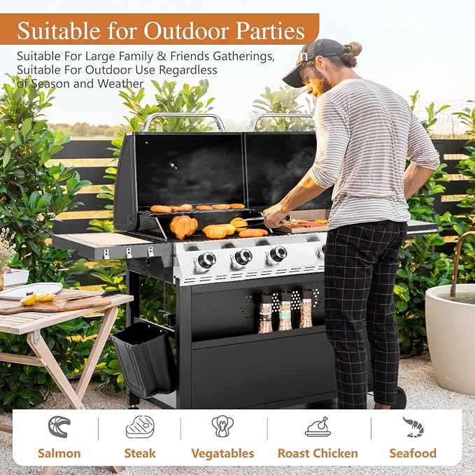 Sophia & William Propane Gas Grill and Griddle Combo - Image 6