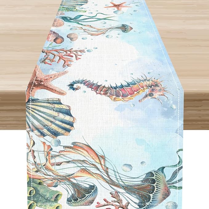 Summer Beach Table Runner by Unknown