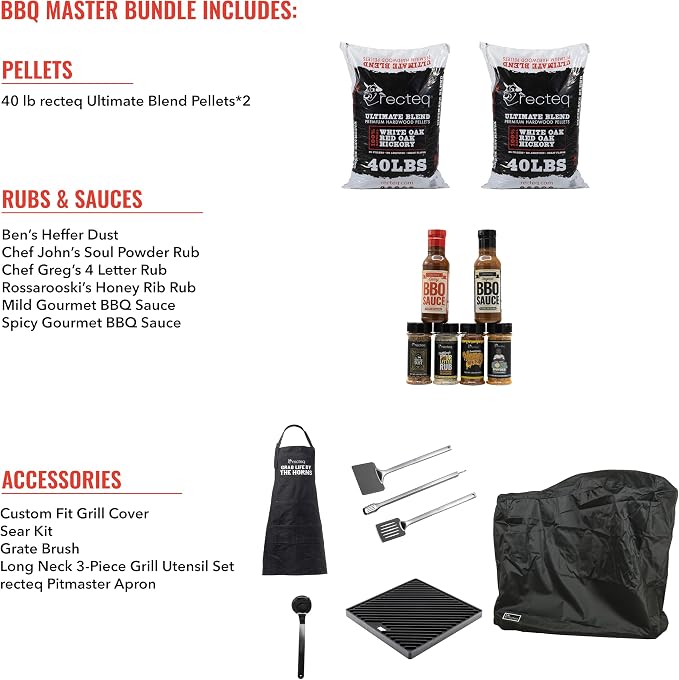 recteq Pellet Grill RT-B380 Bullseye + BBQ Master Bundle, and Electric Pellet - Image 2