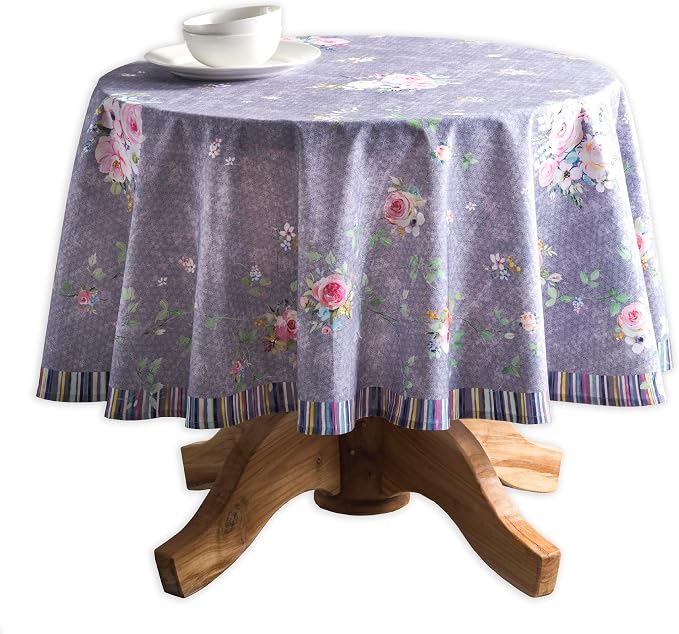 Maison d' Hermine Table Cloth Round Table 100% Cotton 63 Inches Tablecloth by MaisondHermine