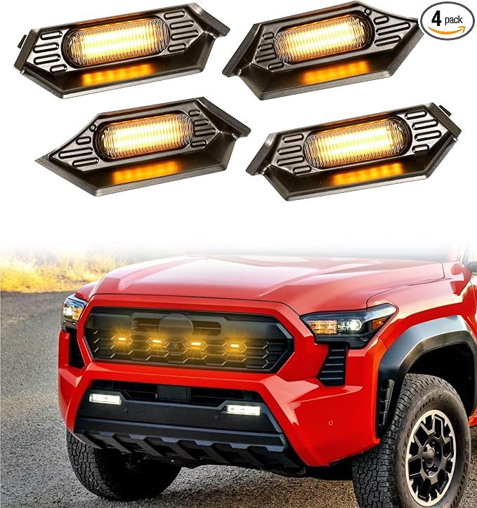 Front Grille Grill Lights for 2024 2025 Tacoma TR D Off Road Sport OEM Grill by BreTrewri
