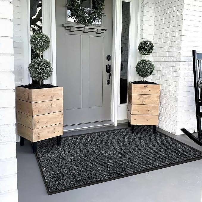 Azadx 3'x4' Front Door Mat Heavy Duty Indoor Outdoor Door Mat Non-Slip Backing - Image 2