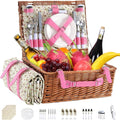 Neti Neti Wicker Picnic Basket for 4 by NetiNeti