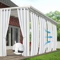 HolidayIdeas Outdoor Curtains for Patio Waterproof 6 Panels 54x95 by HolidayIdeas