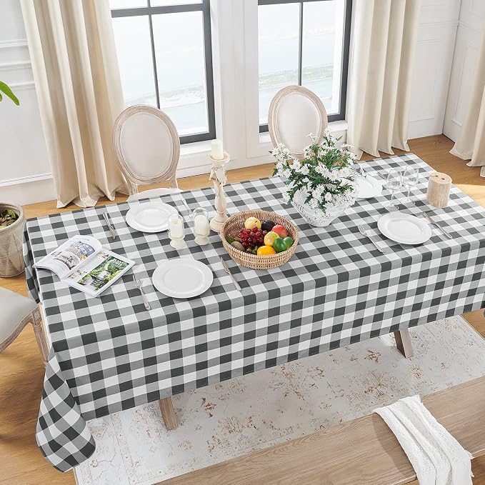 Softalker Gingham Checkered Tablecloth Square - Image 2